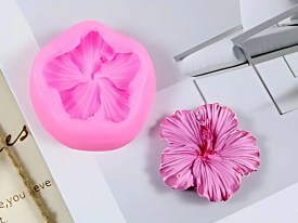 Molde silicona flor hibiscus